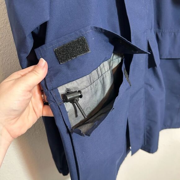 VTG Propper GoreTex Foul Weather Jacket Coat Mens M Long USA Navy Coast Guard - Picture 7 of 10